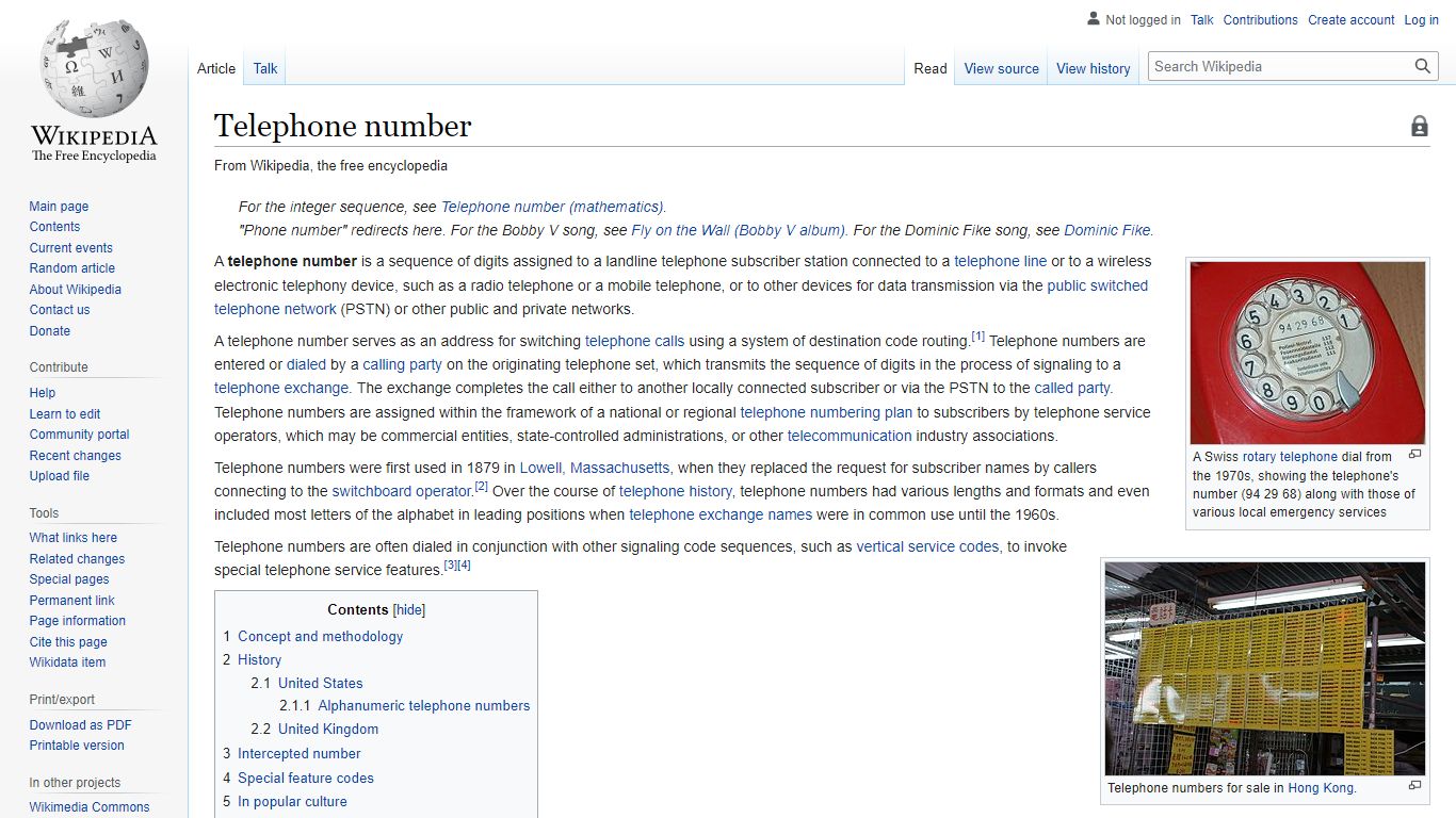 Telephone number - Wikipedia